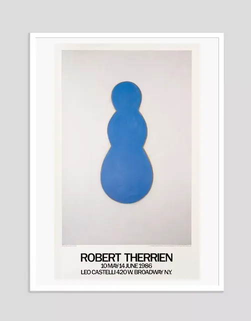 Robert Therrien Vintage 1986 Poster Framed In White