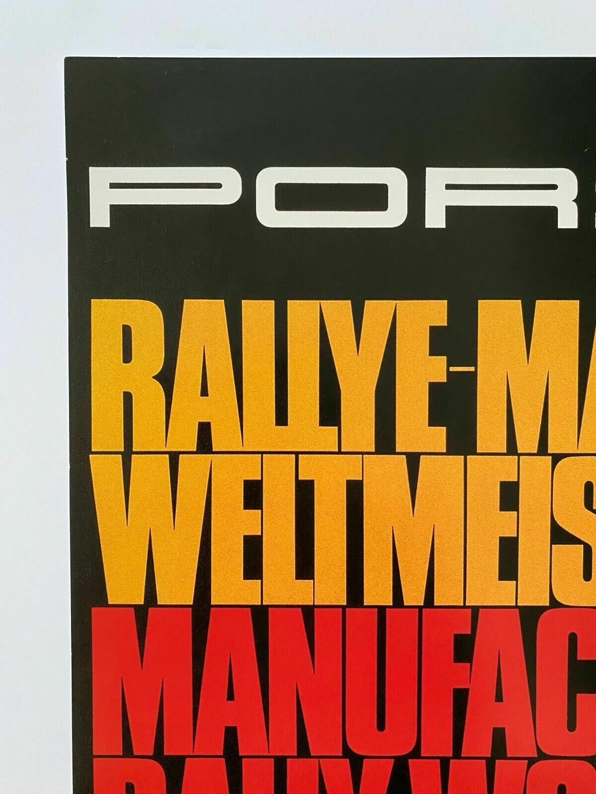 Atelier Strenger, 1970   Porsche   Advertising Vintage Poster photo Art