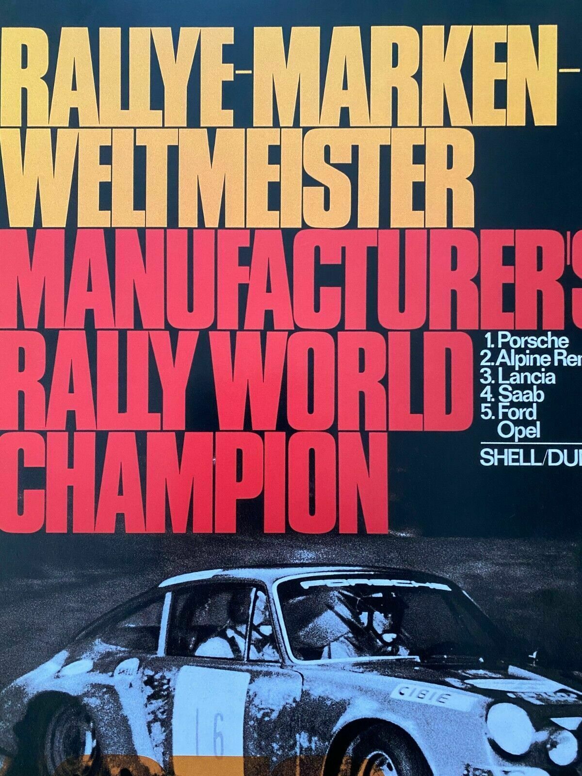 photo vinterior Atelier Strenger, 1970   Porsche   Advertising Vintage Poster