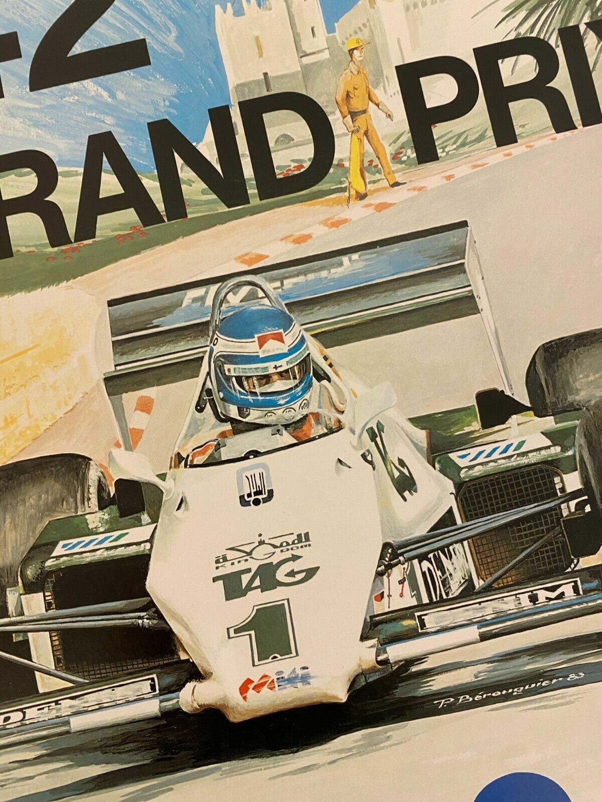 Pierre Berenguier, 1984   Monaco 84   Advertising Offset Poster Linen Backed photo vintage