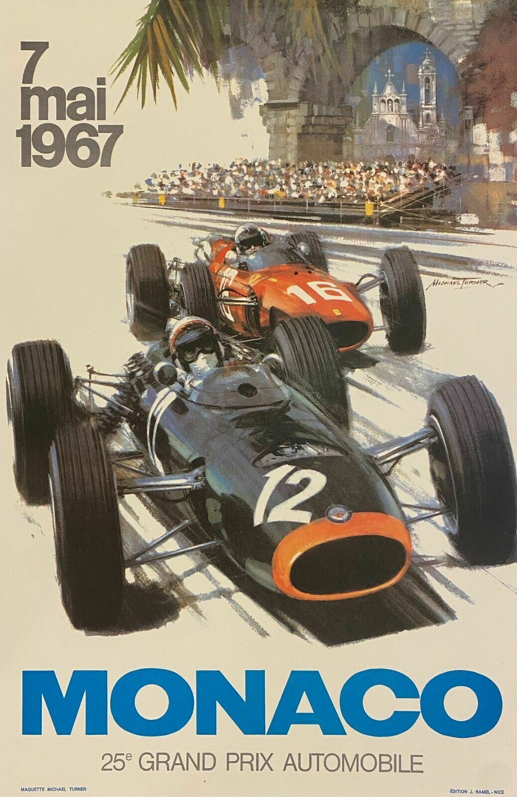 Michael Turner, 1967   Munich 67   Advertising Offset Poster Linen Backed photo furniture