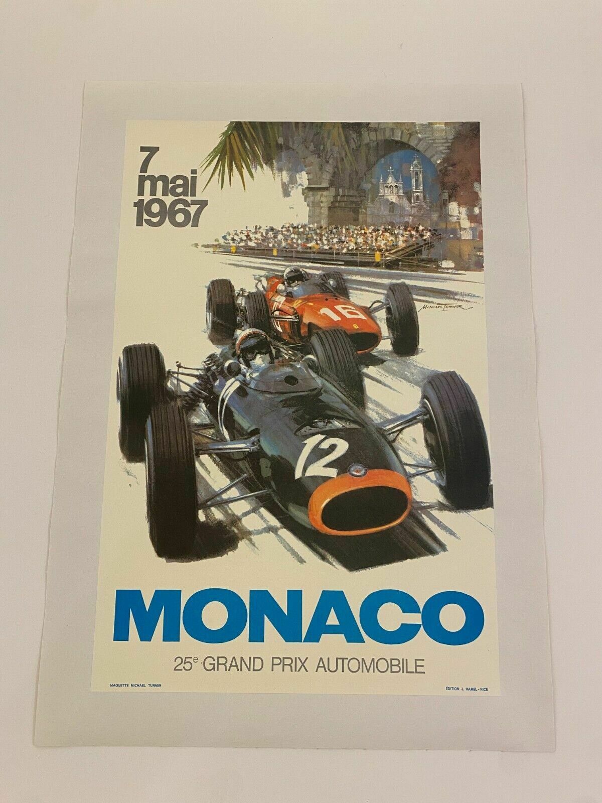 Michael Turner, 1967   Munich 67   Advertising Offset Poster Linen Backed photo Art