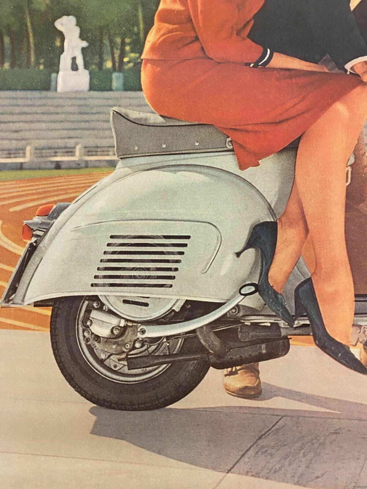 photo vintage Anonymous, C.A. 1970s   Vespa Gs Original Vintage Poster Cm 99 X 69