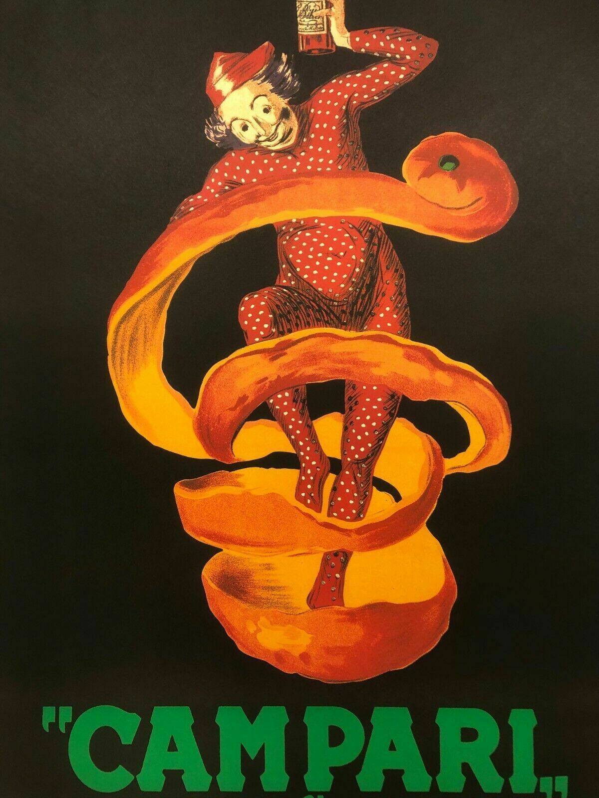 Leonetto Cappiello, 1970s   Spiritello Campari   Vintage Affiche Linen Backed On Canvas photo for sale