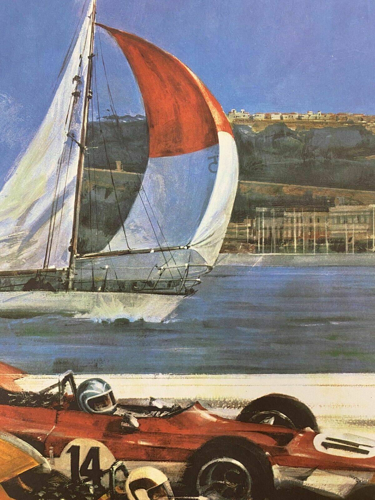 Monaco 1970   Michael Turner, 1970   Original Vintage Poster Linen Backed photo buy