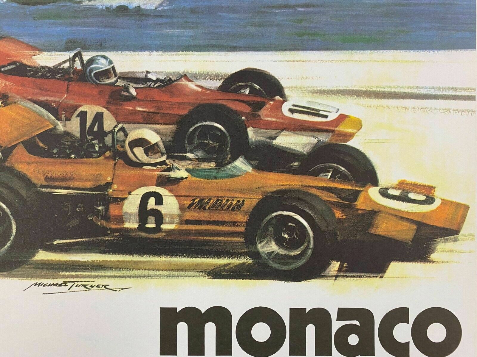 440.0 Monaco 1970   Michael Turner, 1970   Original Vintage Poster Linen Backed photo