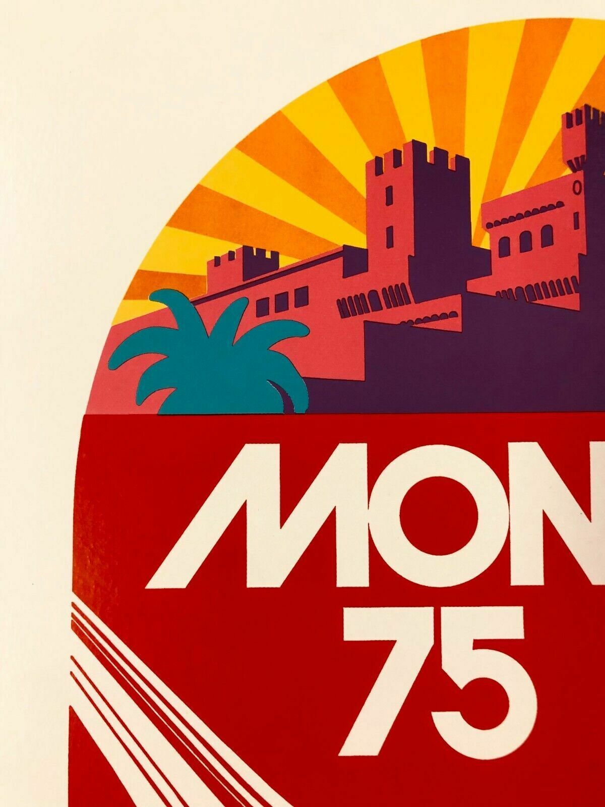 photo for sale Monaco 1975   Michael Turner, 1975   Original Vintage Poster Linen Backed