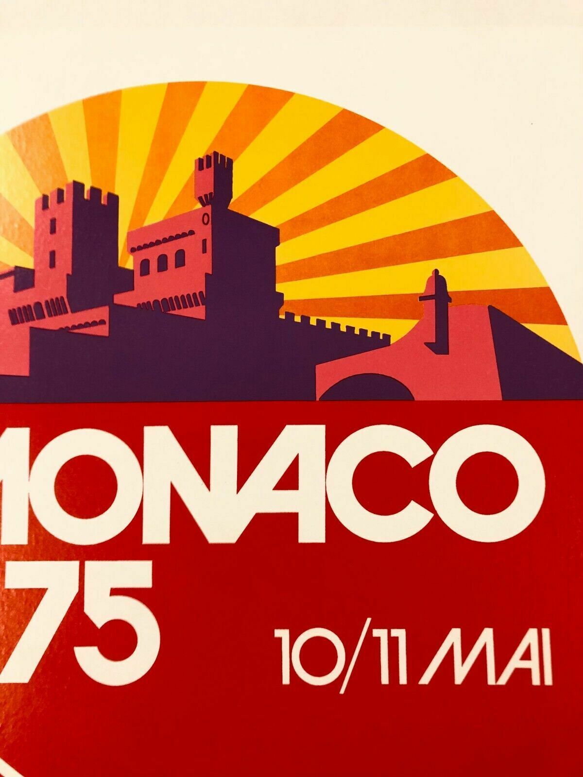 Art Monaco 1975   Michael Turner, 1975   Original Vintage Poster Linen Backed photo
