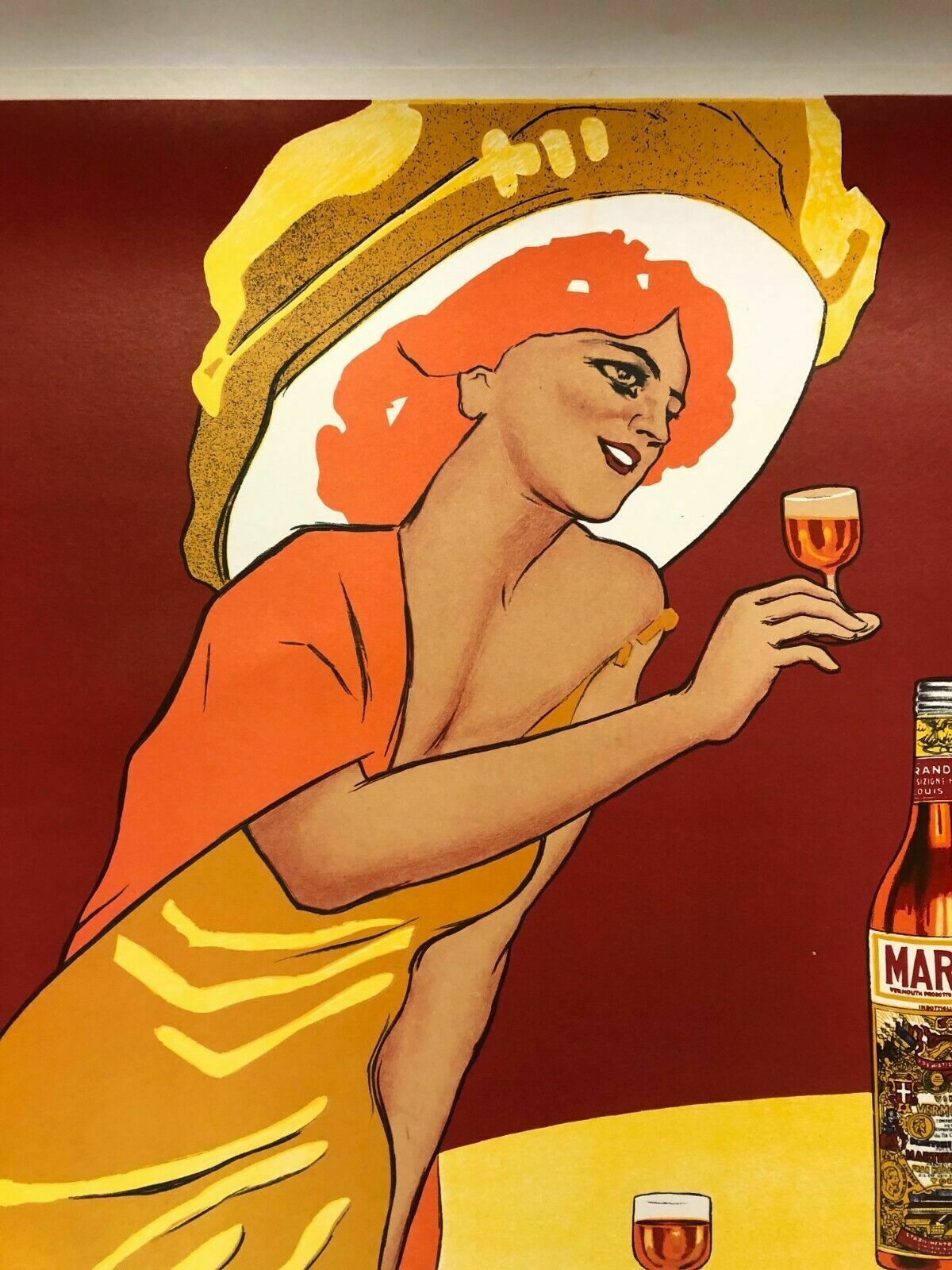 Marcello Dudovich, Ca 70s   Martini & Rossi Original Vintage Affiche Linen Backed On Canvas photo vinterior