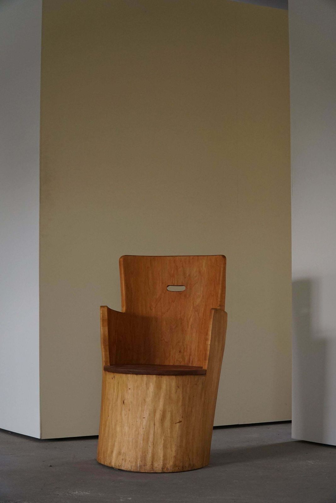 Mid Century Sculptural Carved Brutalist Stump Chair In Solid Pine, Swedish, 1960 photo 1893.0