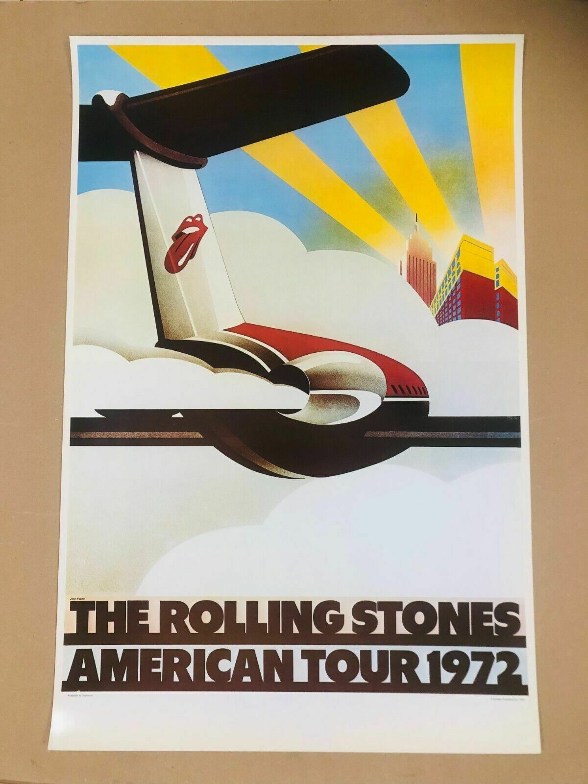 Art John Pasche, 1972   Rolling Stones American Tour   Exhibition Poster photo