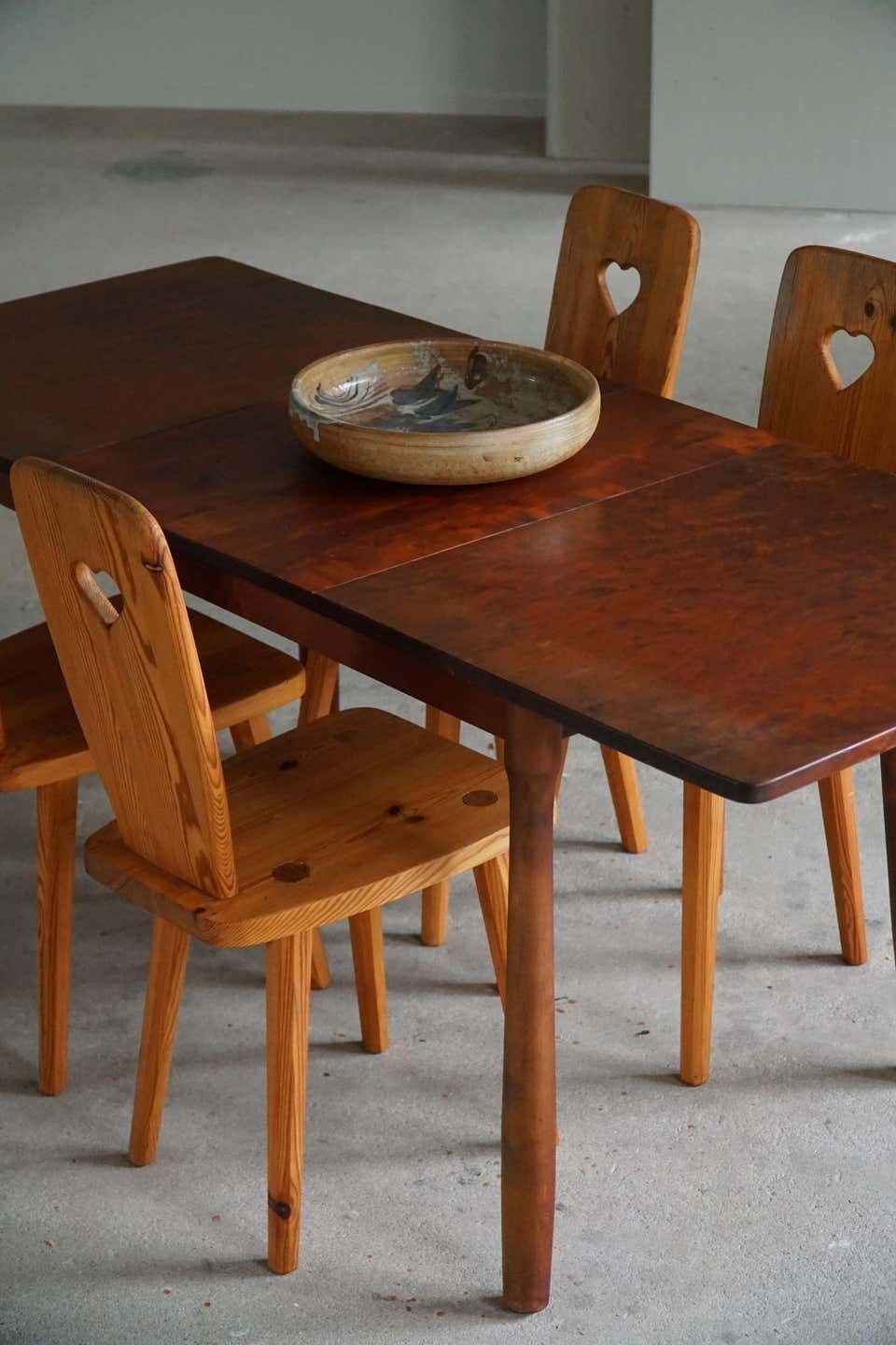 Scandinavian Modern, Table In Beech With Club Legs, Arnold Madsen, Made In 1940s photo vinterior