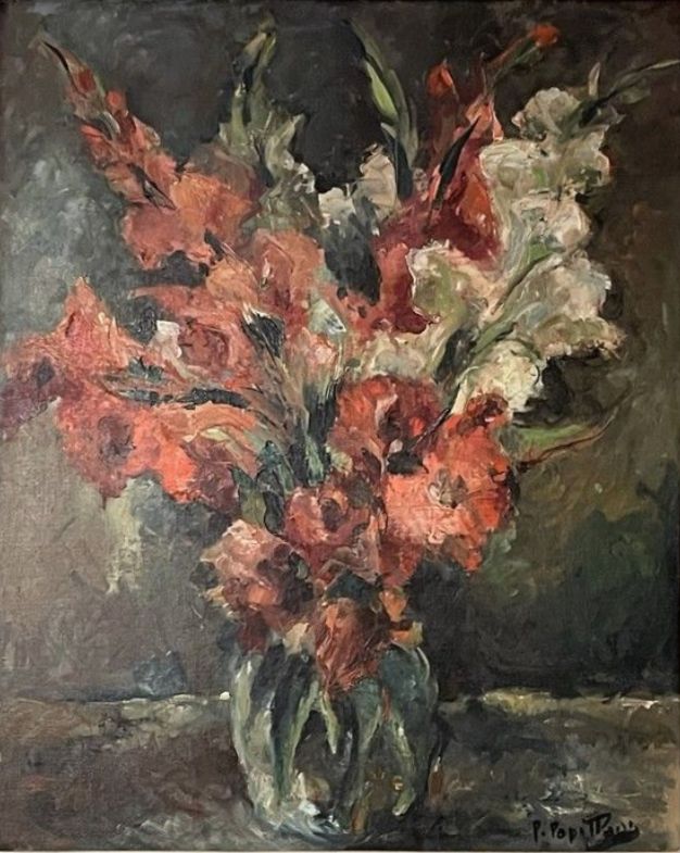"The Bouquet Of Gladioli" By P.Popineau
