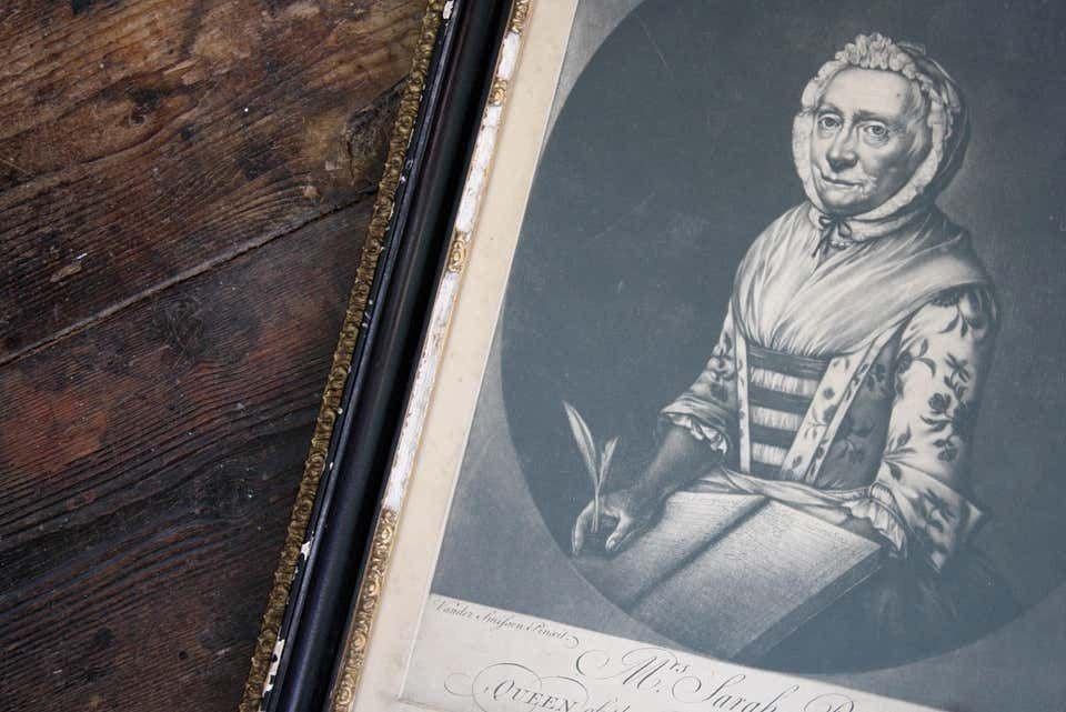 695.0 Circa 1770 Sarah Porter, "Queen Of The Touters At Tunbridge Wells" Engraving photo