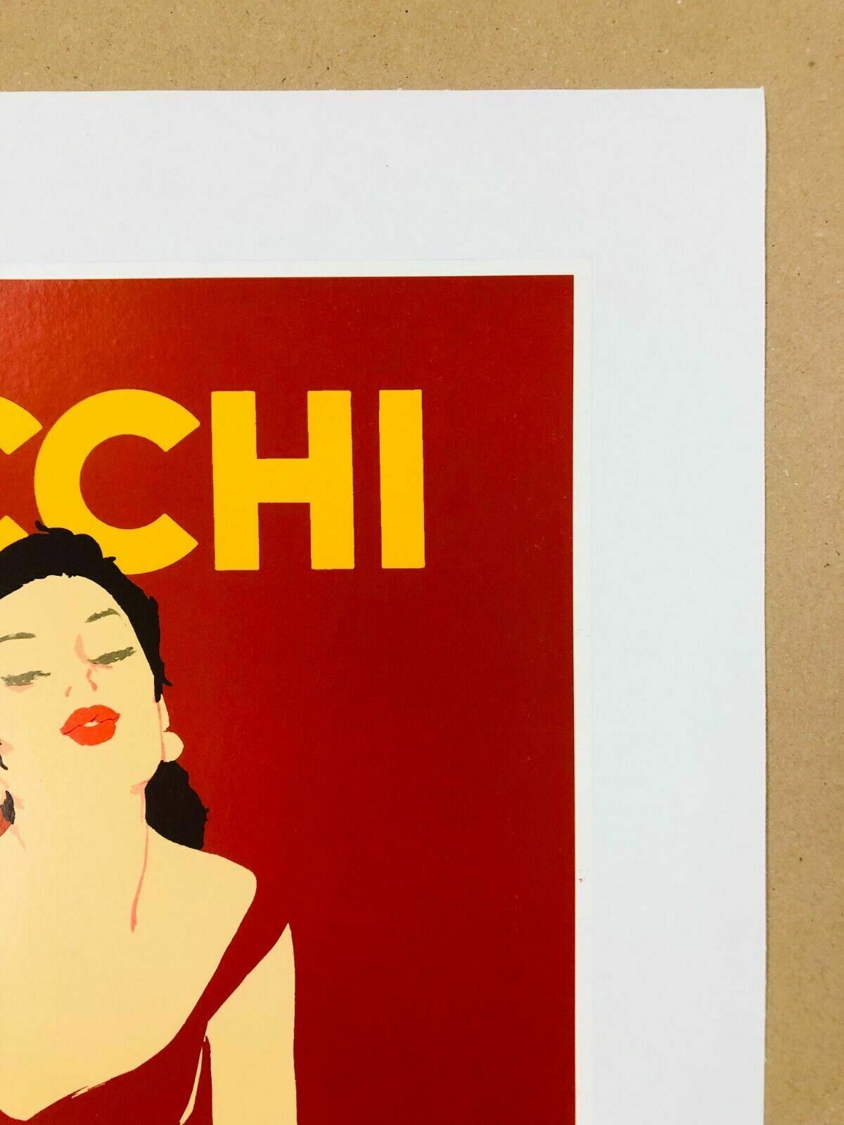 Jeanne Grignani, 80s   Necchi (Red)   Original Affiche Linen Backed On Canvas photo 270.0