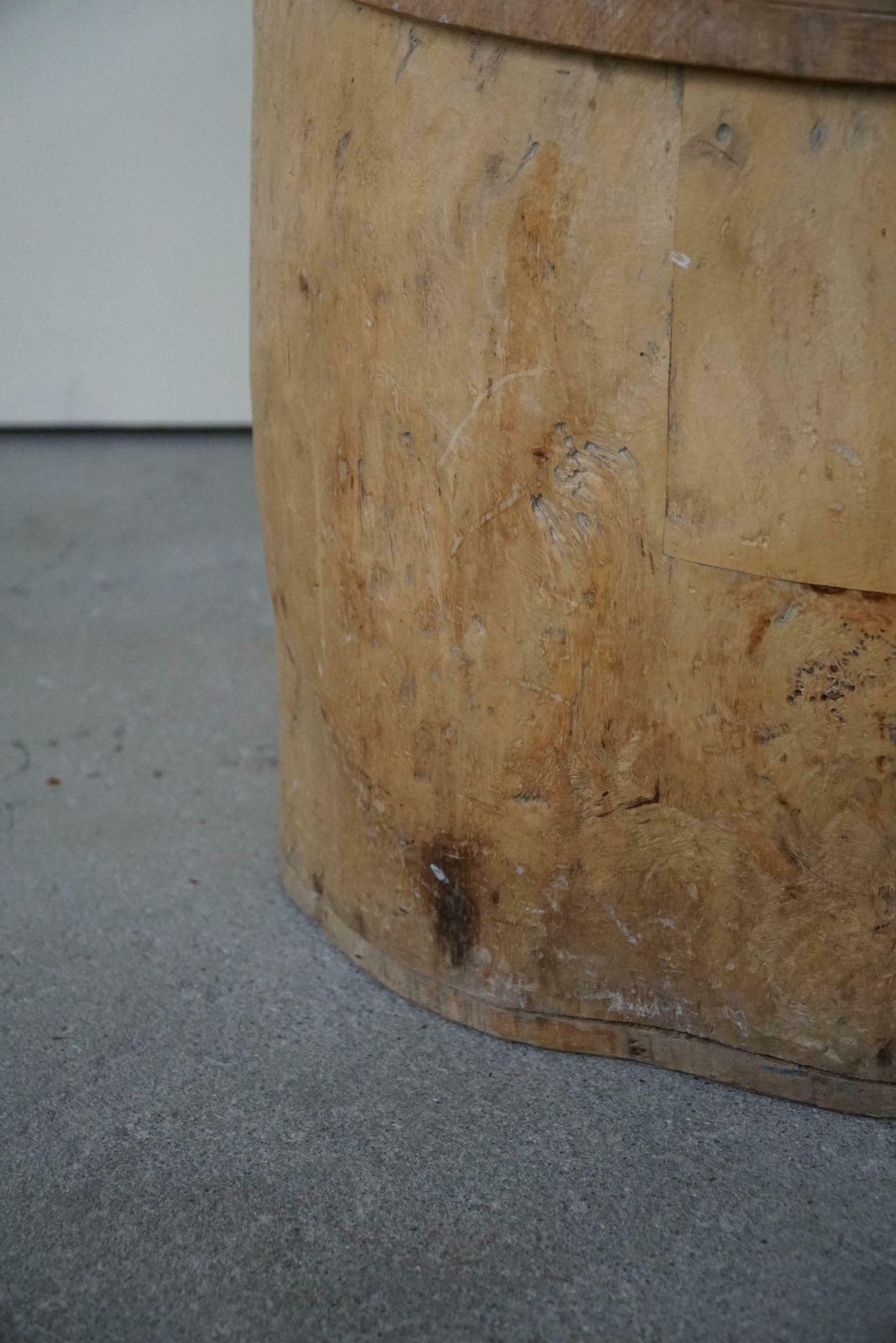 photo vintage Wabi Sabi Stump Chair In Solid Birch By A Swedish Cabinetmaker Modern 1950s