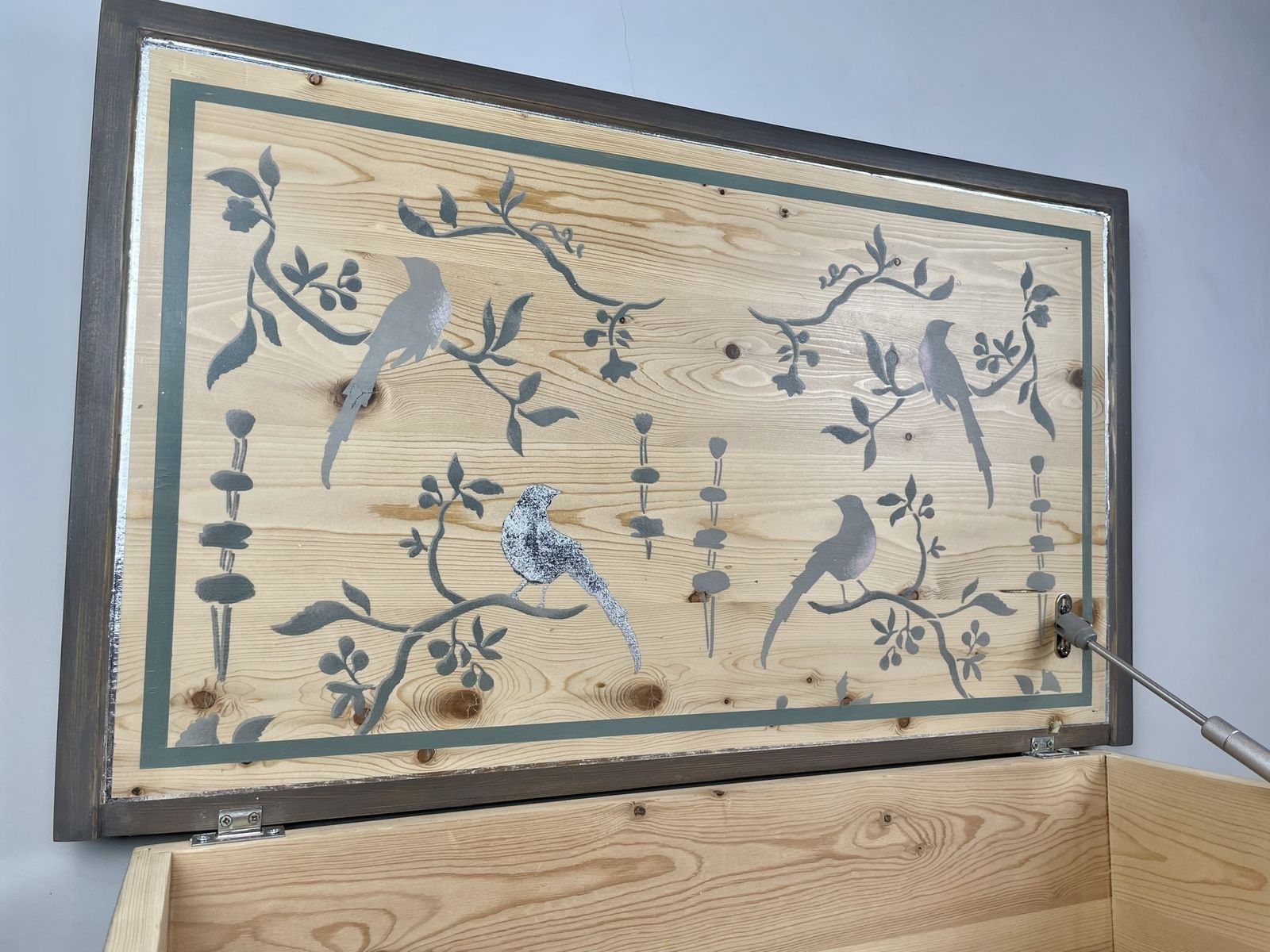 photo for sale Hand Painted Pine Blanket Box
