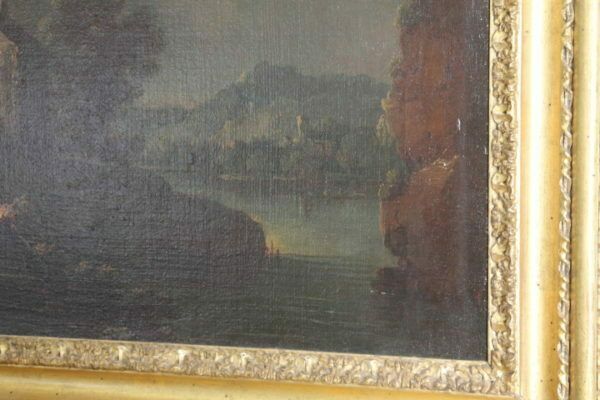 photo buy Important Flemish Oil Painting On Canvas From The 1750s !! With Storm And Fire.