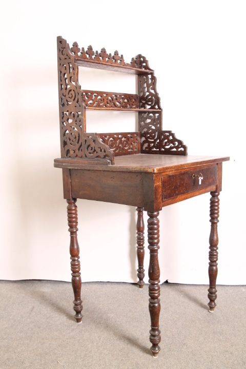 Delightful Antique Writing Desk / Table Emilian Walnut Louis Philippe 1850 !!