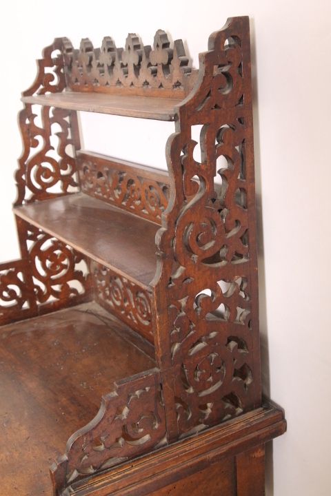 Furniture Delightful Antique Writing Desk / Table Emilian Walnut Louis Philippe 1850 !! photo