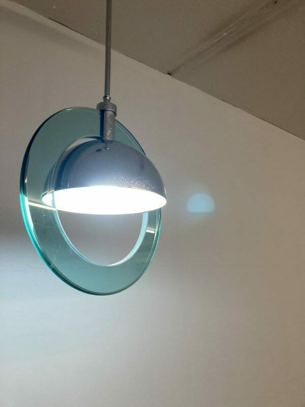 Suspension Chandelier From The 70s Space Age, Modern Vintage Design.