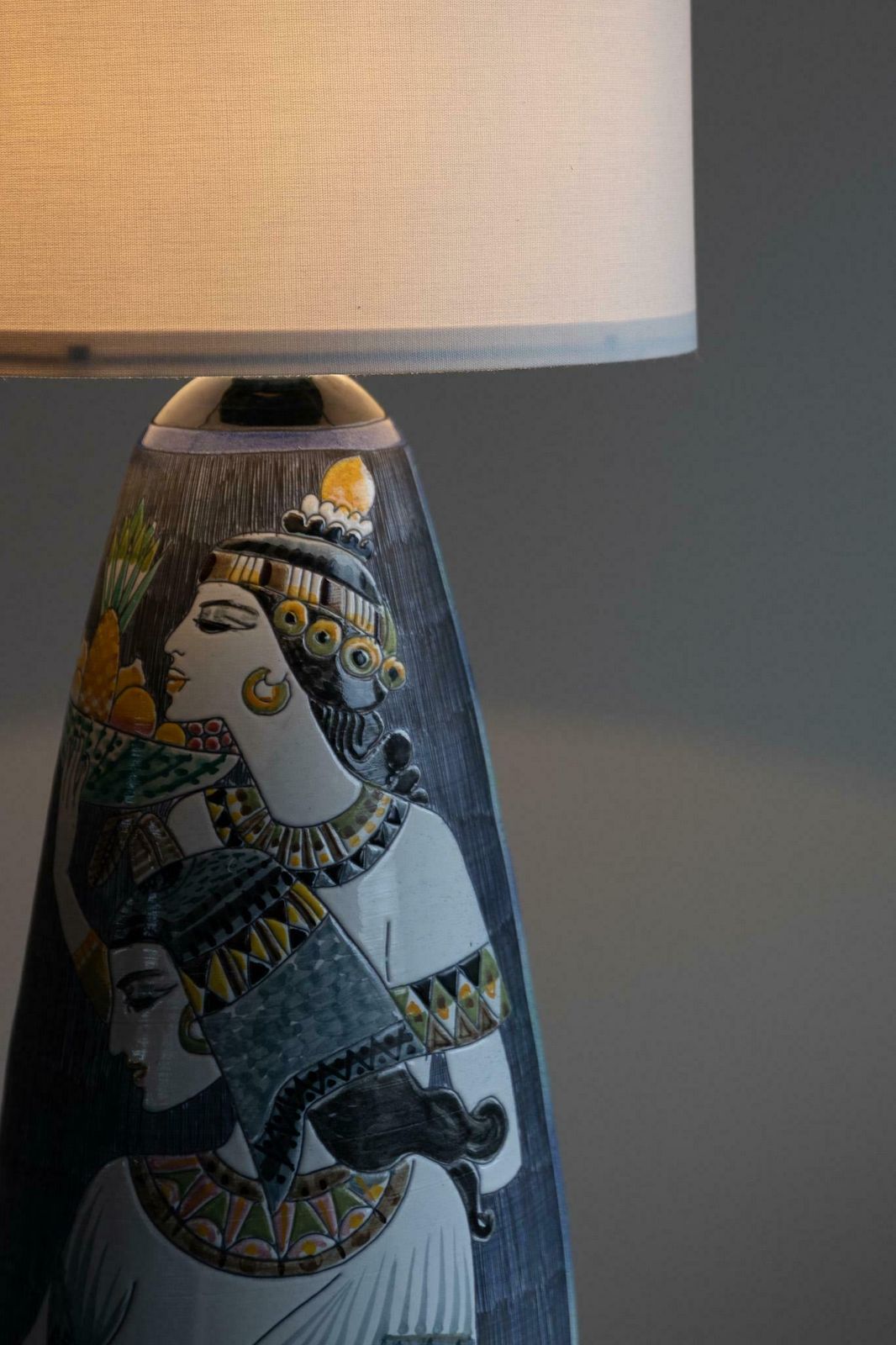 1721.0 Marian Zawadzki "Oryx" Unique Floor Lamp, Tilgmans Ceramics, Sweden, Dated 1963 photo