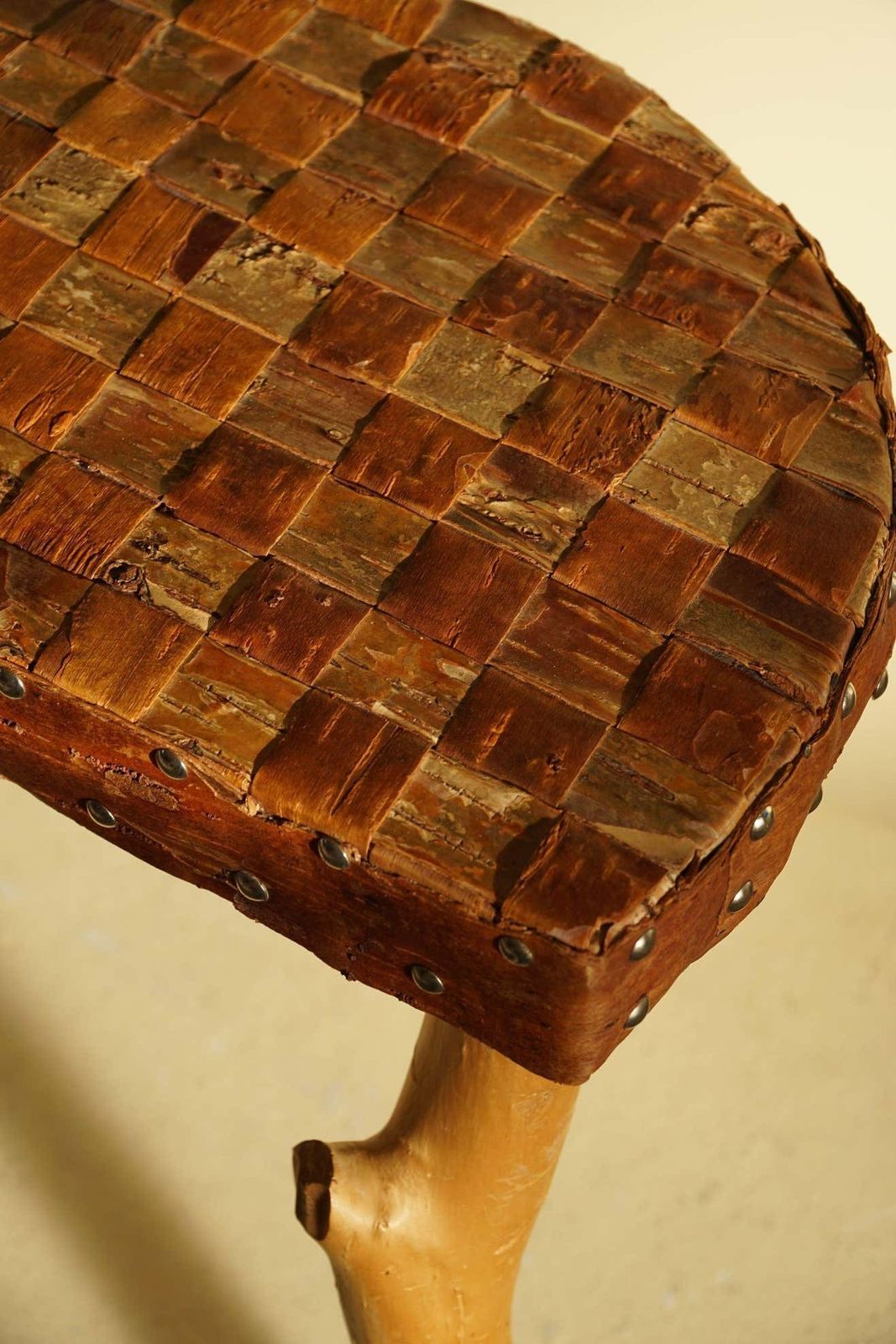 Danish Modern  Organic Wooden Hand Crafted Wabi Sabi Tripod Stool 1960s photo furniture