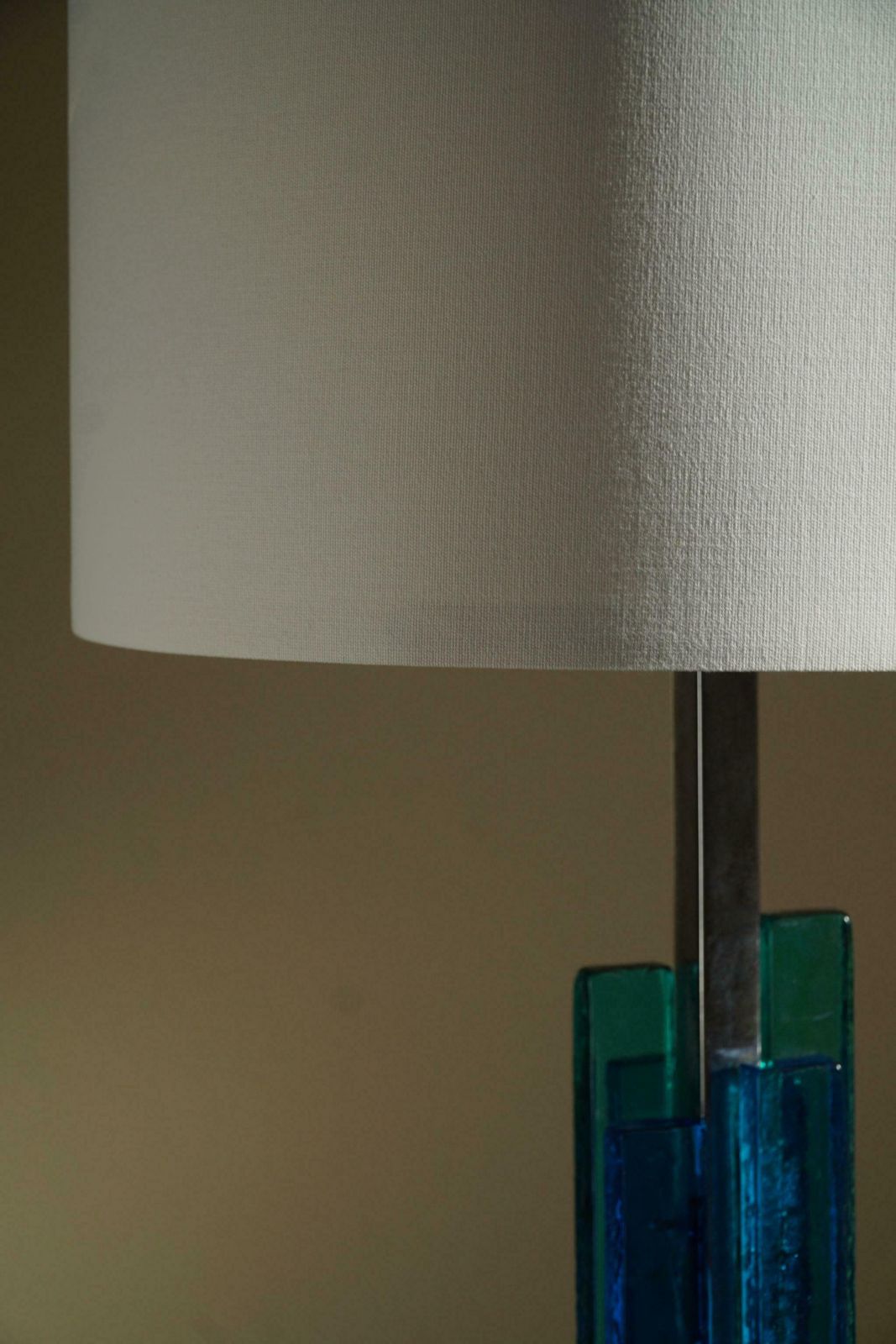 Svend Aage Holm Sørensen Table Lamp, Metal & Glass, Danish Modern Design, 1960s photo vinterior