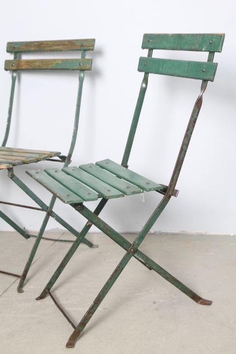 photo furniture Group Of Four Original 50s Vintage Modern Antique Bistro Chairs