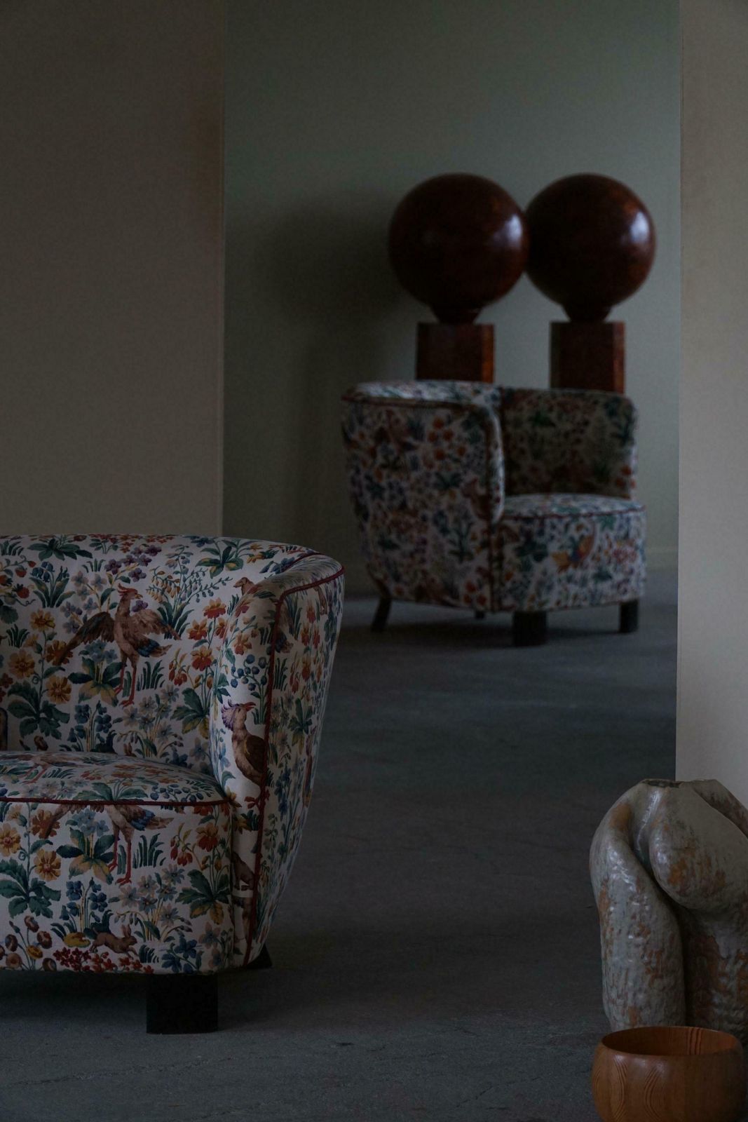 Danish Mid Century   Pair Of Curved Club Chairs   Viggo Boesen Style   1940s £6,413.60per Set photo buy