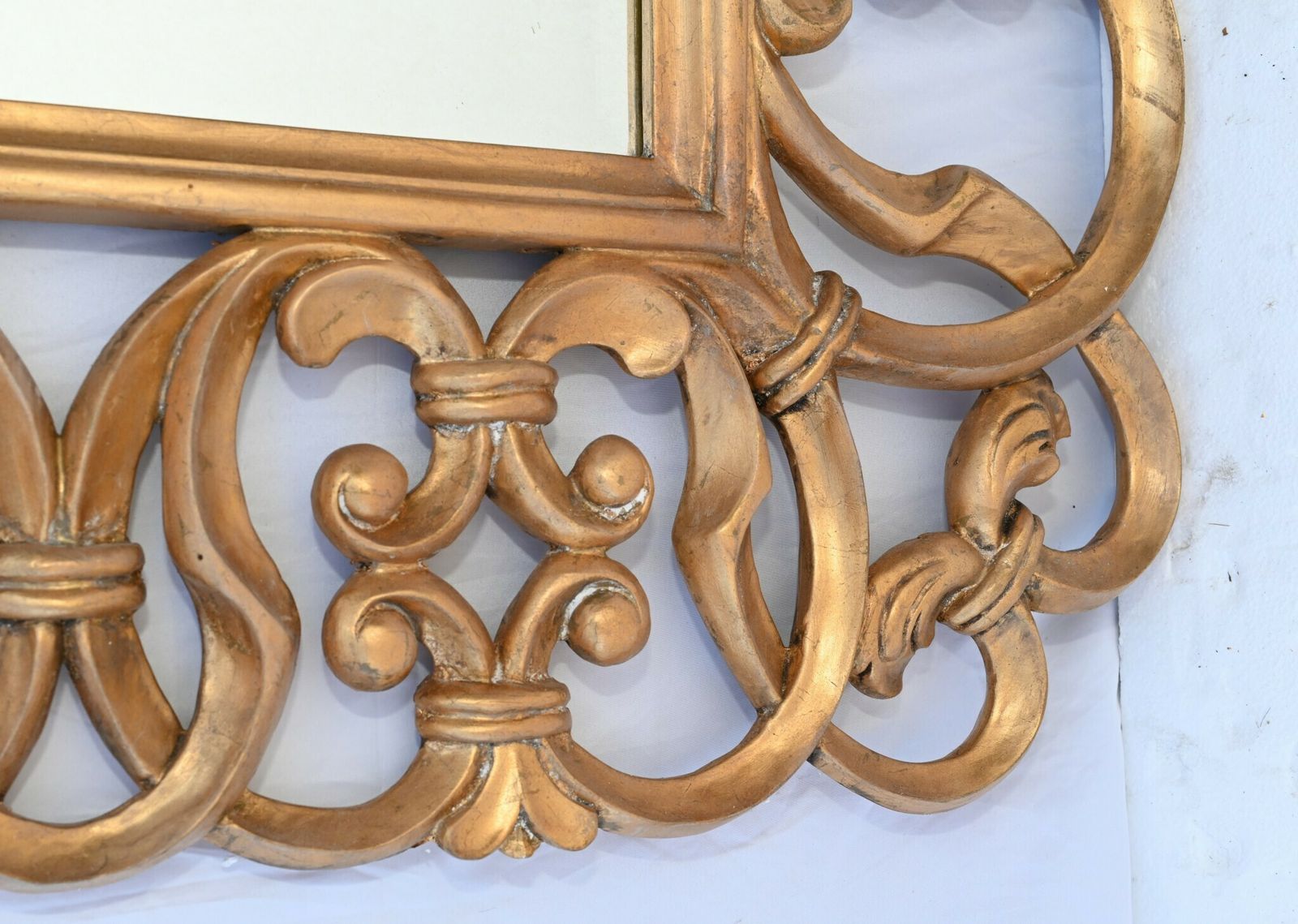 Gilt Gothic Mantle Mirror   Glass Gilded Frame English Interiors photo furniture