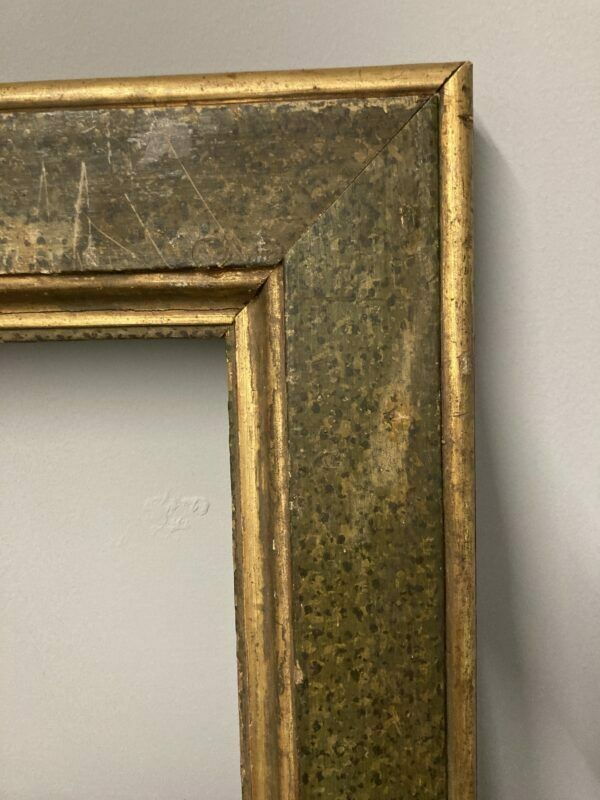 Ancient Splendid Wooden Frame Painted In Faux Marble From The 17th Century. photo 535.6