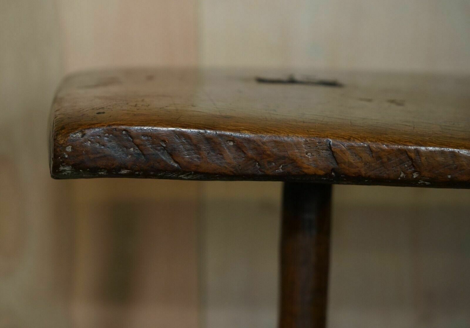 Primitive Antique 1740 Spanish 18th Century Three Legged Bench Or Coffee Table photo 2750.0