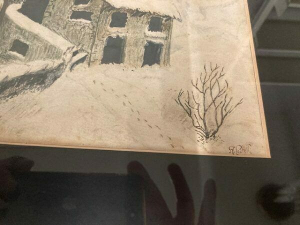 Ancient Painting From The End Of The 19th Century By Alessandro Castelli, House With Snow, Signed. photo 308.88