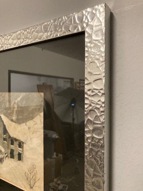 Ancient Painting From The End Of The 19th Century By Alessandro Castelli, House With Snow, Signed. photo vintage