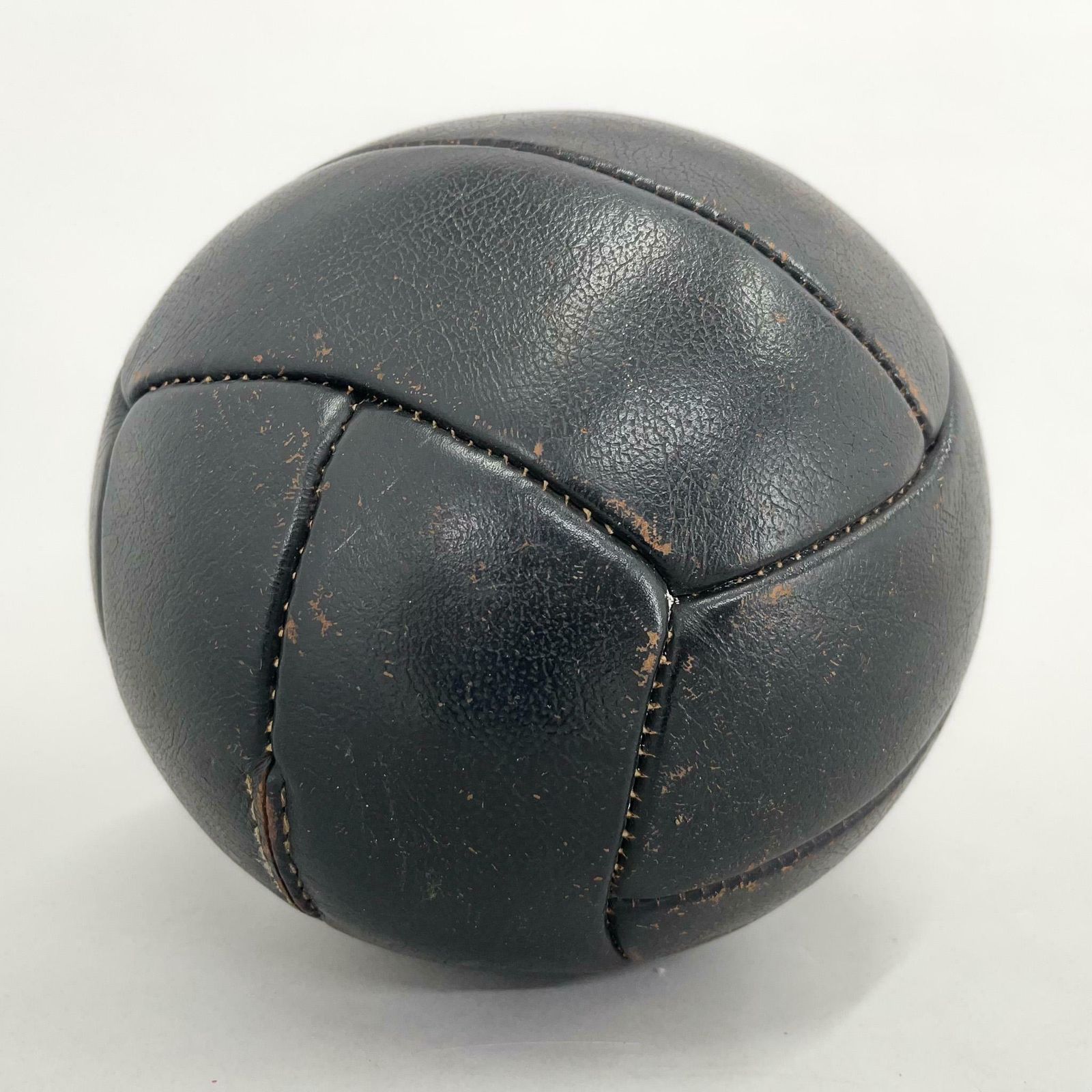 Vintage Black Leather Medicine Ball, 1930's photo for sale