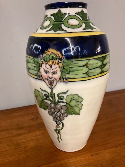 photo for sale Antique Art Nouveau Majolica Vase Pasquali Umbertide 1910 Taste