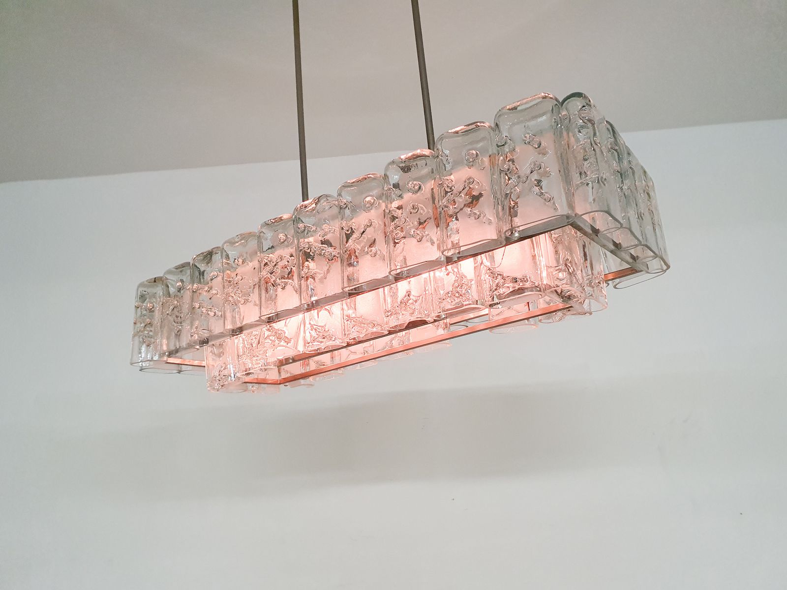 Glazen Kroonluchter Van Doria, Duitsland, Ca. Jaren 1960 photo Verlichting