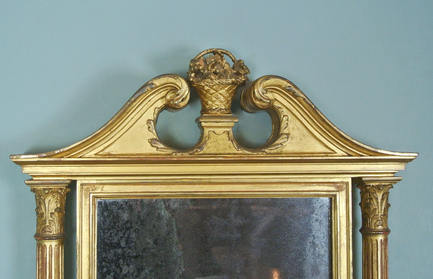 Superb Large George III Giltwood Neoclassical Pier Glass With Original Plate C. 1785 photo furniture