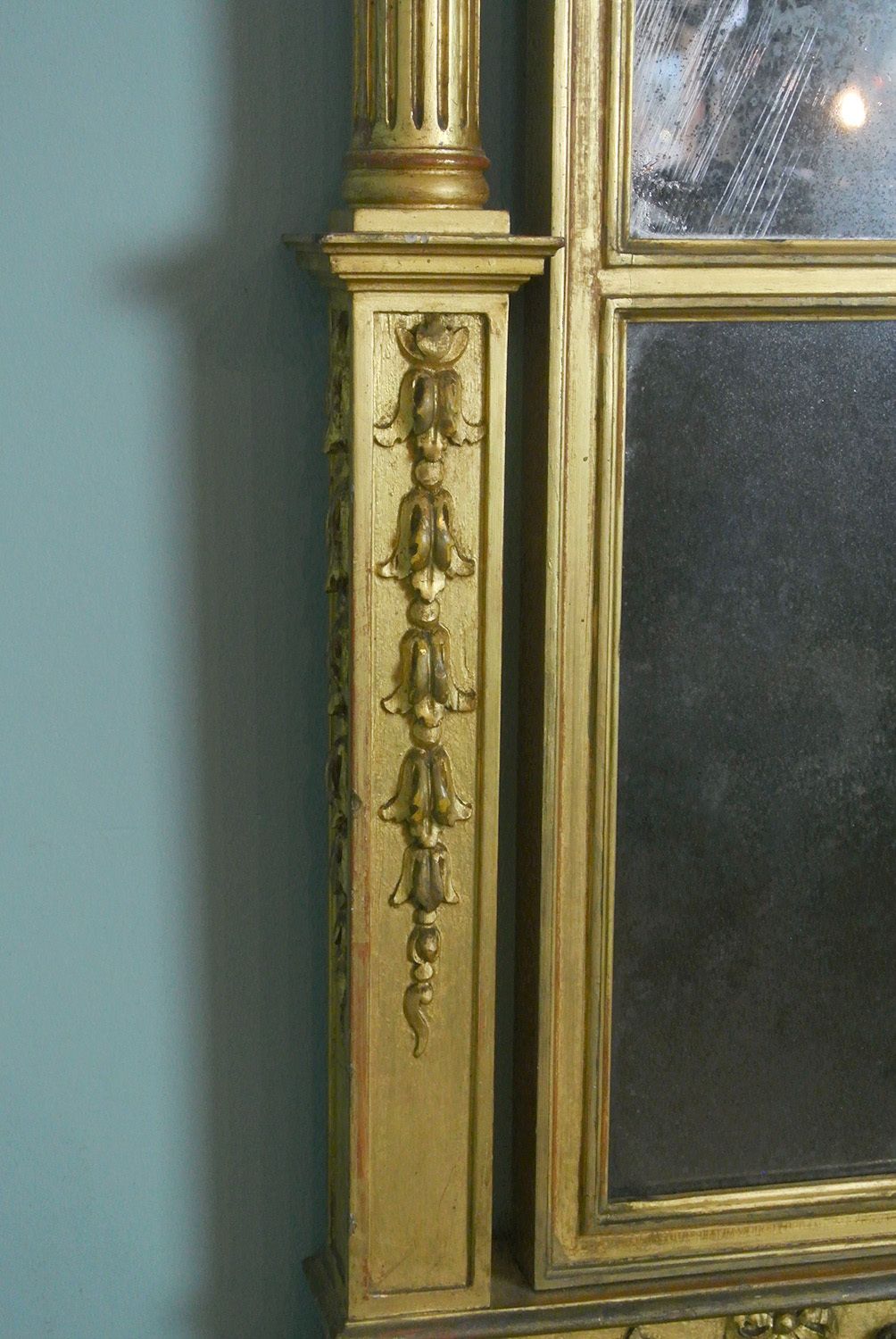 Superb Large George III Giltwood Neoclassical Pier Glass With Original Plate C. 1785 photo Home Decor