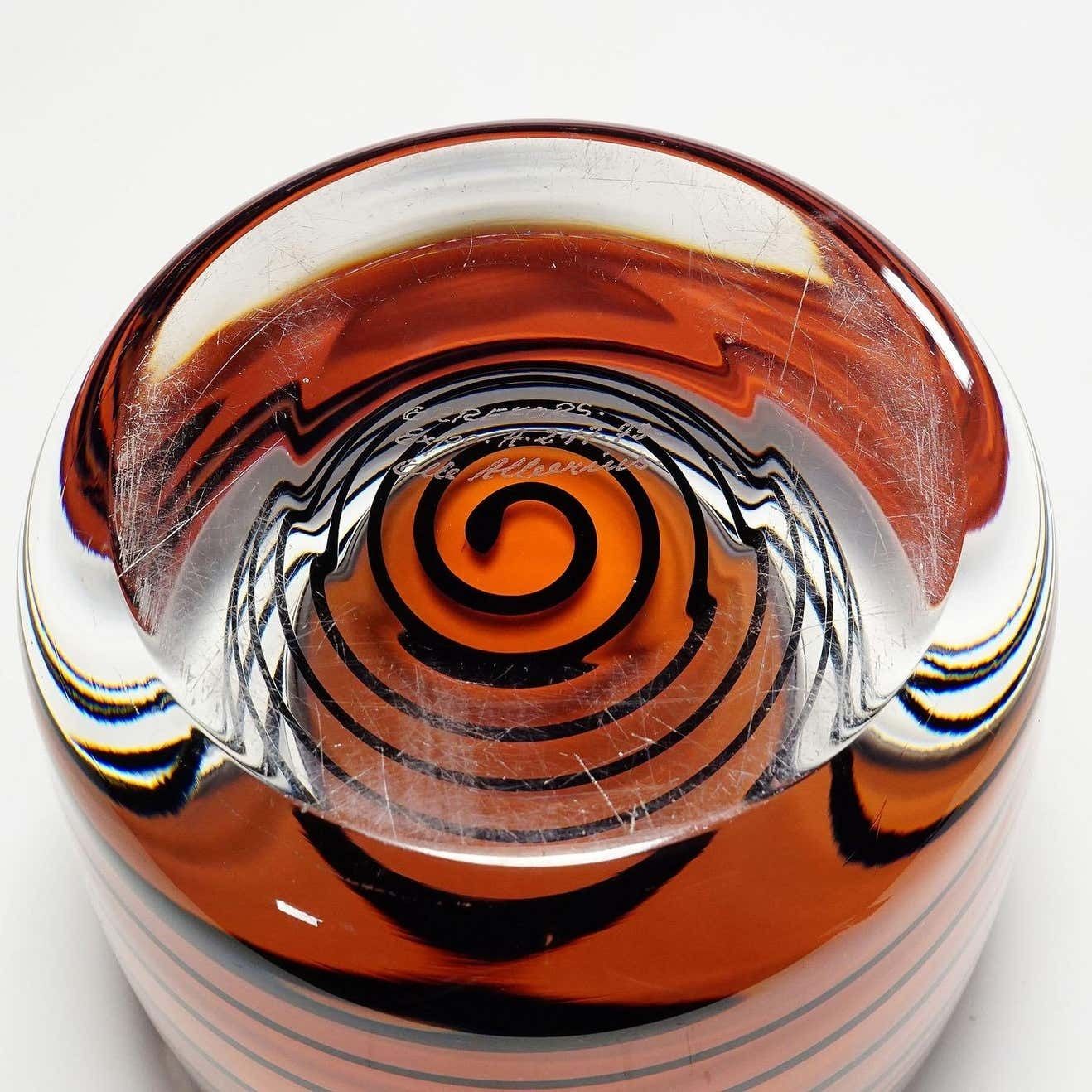 Massive Expo Vase By Olle Alberius For Orrefors Sweden 1973 photo buy