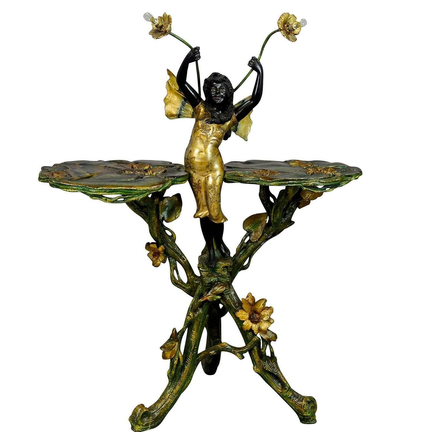 7577.0 19th Century Venetian Grotto Table With Fairy Tale Elf photo