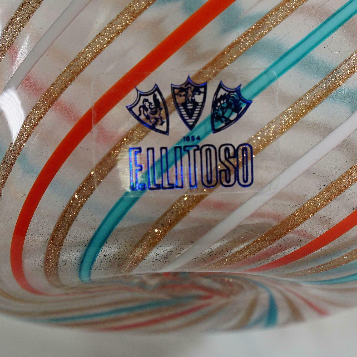 photo furniture Fratelli Toso Multicoloured A Canne Vase, Murano, Italy, Circa 1965