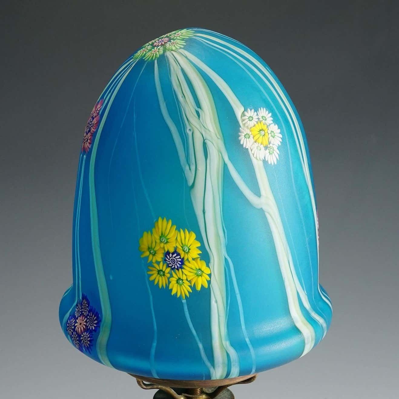Vintage Fratelli Toso Millefiori Desk Lamp, Murano Circa 1950 photo Lighting