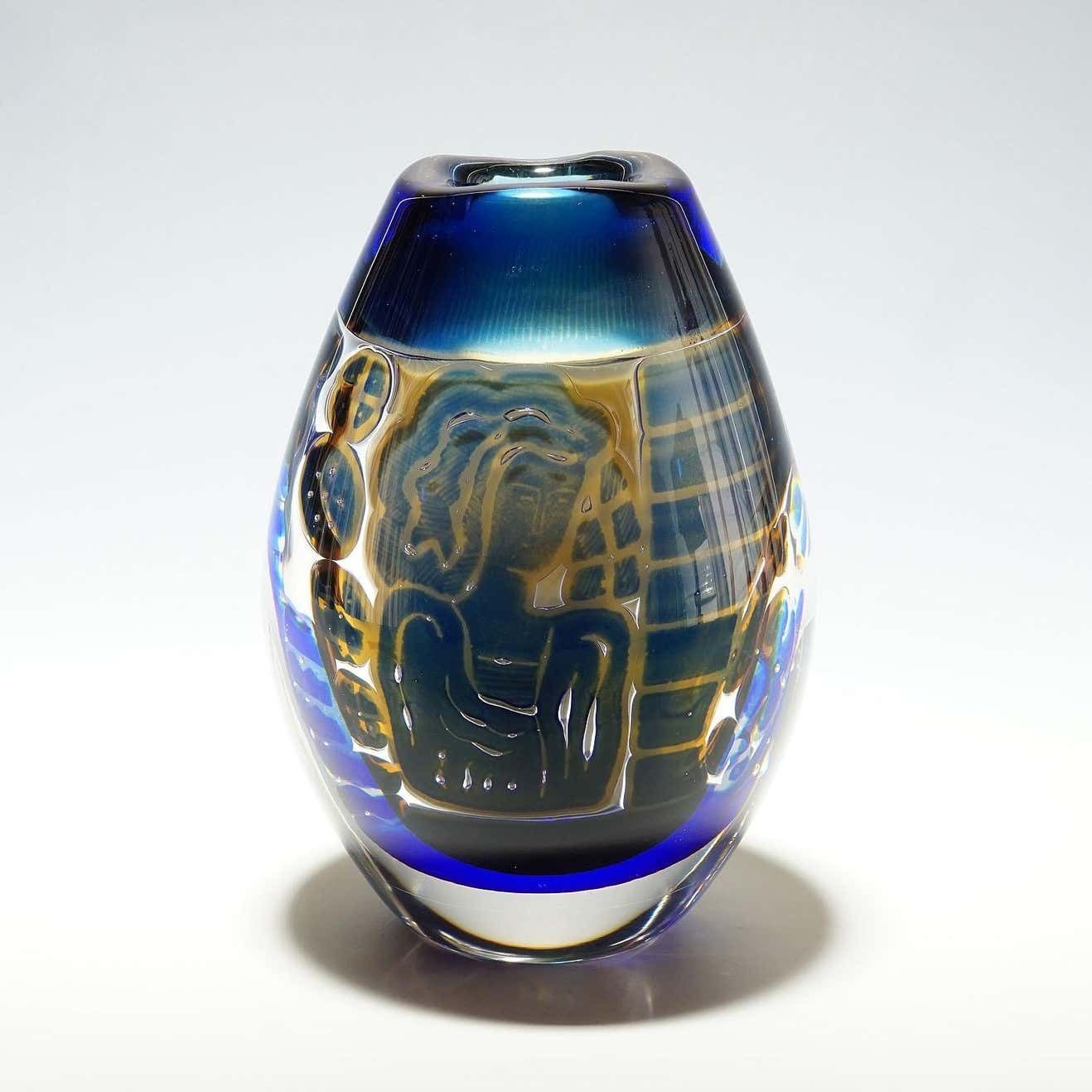 Ariel ''Gondoliere'' Vase By Edvin Oehrstroem For Orrefors, Sweden 1962 photo furniture