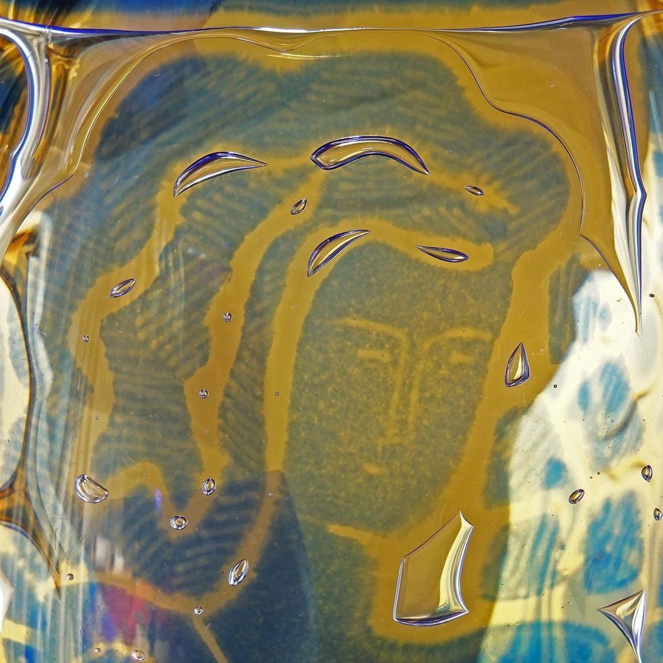 Ariel ''Gondoliere'' Vase By Edvin Oehrstroem For Orrefors, Sweden 1962 photo vintage