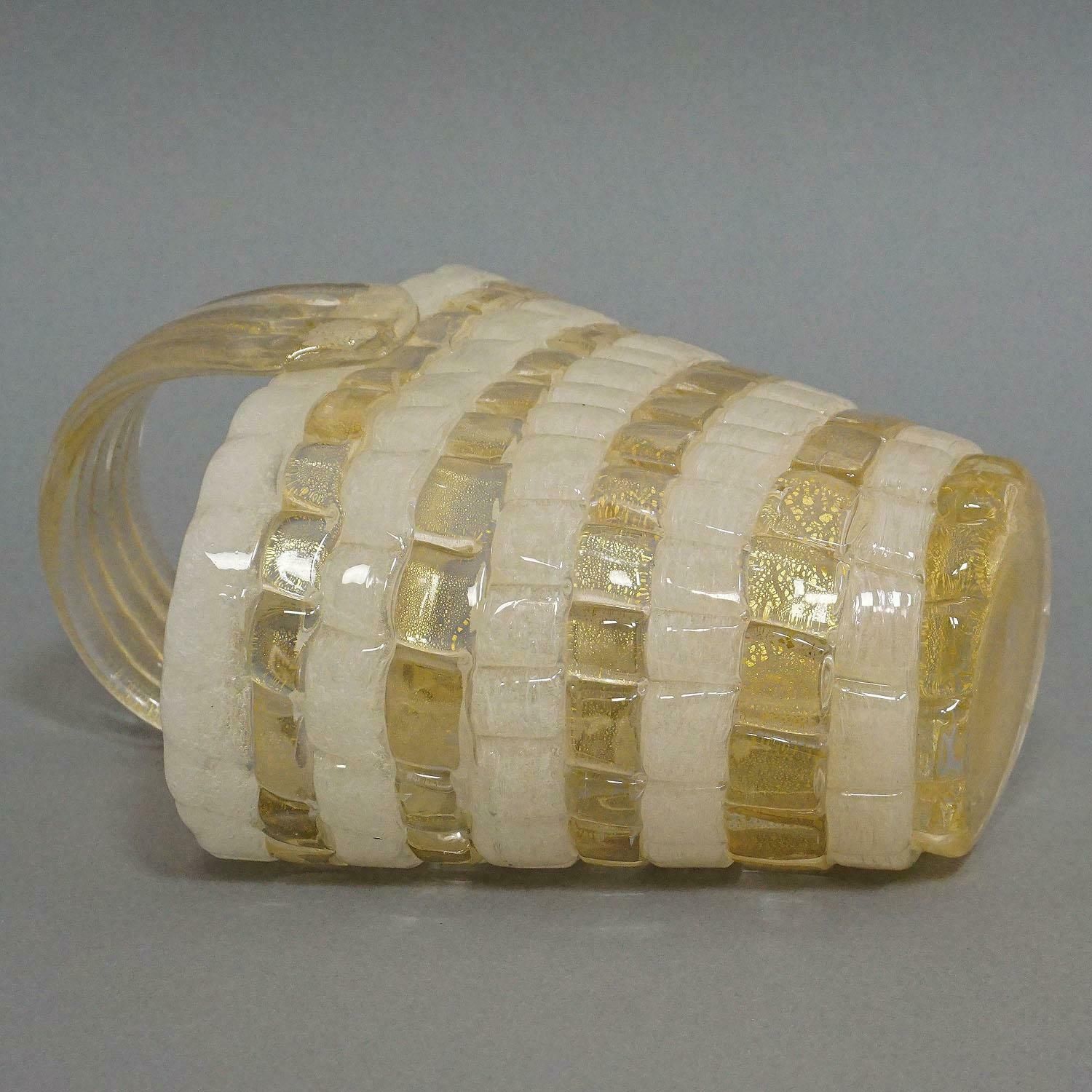 Ercole Barovier For Barovier & Toso Attr. Glass Basket Circa 1940s photo vinterior