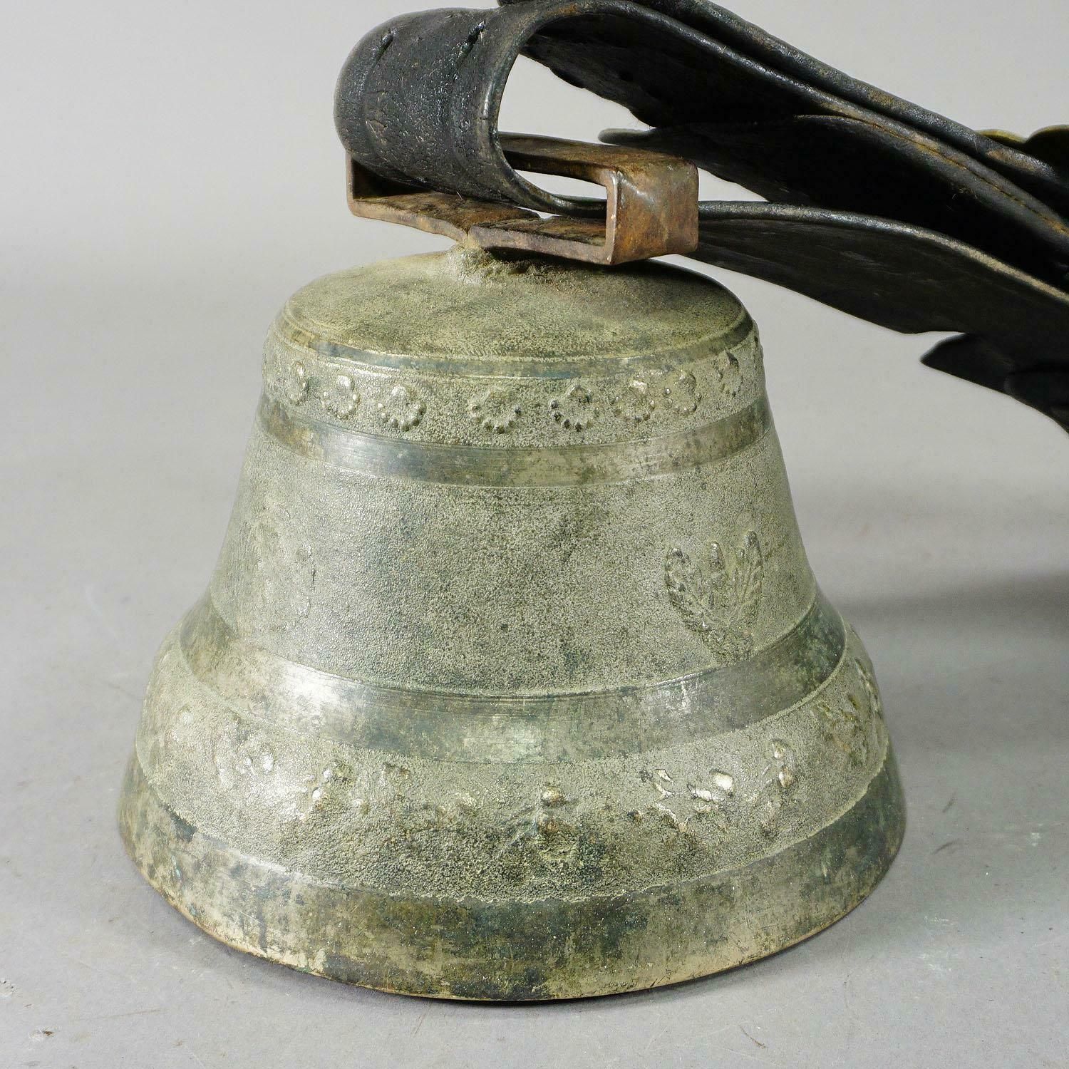 Antique Casted Bronze Cow Bell Made In Switzerland, Ca. 1930 photo 654.0