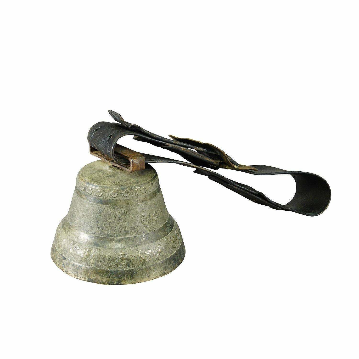 Antique Casted Bronze Cow Bell Made In Switzerland, Ca. 1930 photo furniture