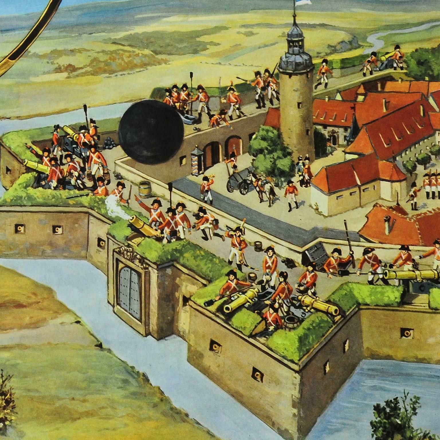 Vintage Wall Chart Picture Poster Munchausen Lying Baron Fairy Tale photo for sale